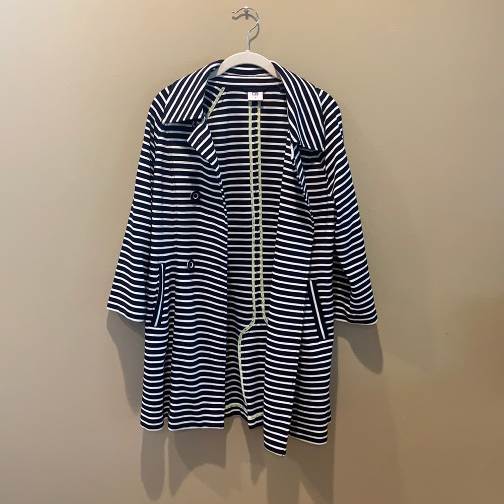 Like new size medium striped Cabi blazer/pea coat